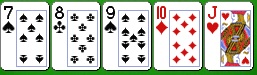 Комбинация карибского покера стрэйт